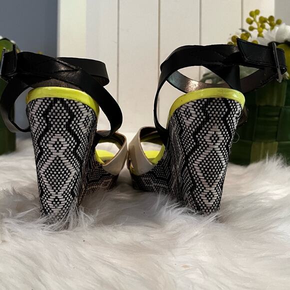 NEW Sam & Libby Boho Tribal Platform Wedge Ankle Wrap Sandals Sz 5.5 NWOT - Picture 8 of 15